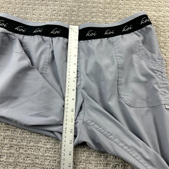 Koi Scrub Pants Women Size XL Regular Slim Fit Gray Stripes Casual Uniform - Picture 12 of 15